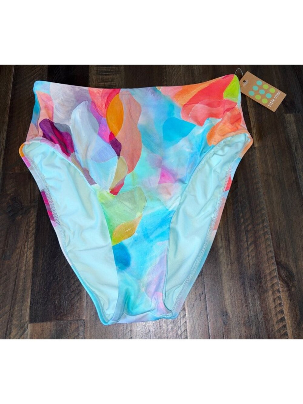Title Nine Bikini Bottom Small Vibrant Swimwear Beach Womens Multicolor NWT